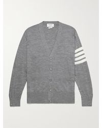 Thom Browne - Striped Wool Cardigan - Lyst