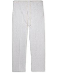 ZEGNA - Wide-leg Linen Drawstring Trousers - Lyst