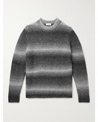 Altea - Ribbed Striped Alpaca-blend Sweater - Lyst