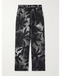 Dries Van Noten - Straight-Leg Floral-Print Cotton Trousers - Lyst