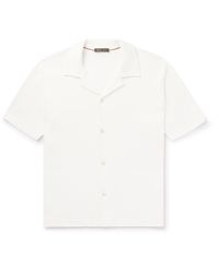 Loro Piana - Camp-collar Cotton And Silk-blend Shirt - Lyst