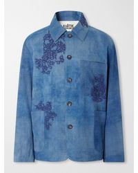 Kartik Research - Embroidered Cotton Chore Jacket - Lyst