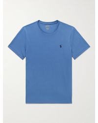 Polo Ralph Lauren - Slim-fit Logo-embroidered Cotton-jersey T-shirt - Lyst