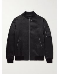 Rick Owens - Classic Flight Webbing-Trimmed Cotton-Twill Bomber Jacket - Lyst