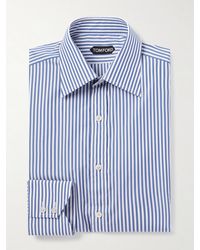 Tom Ford - Slim-fit Striped Cotton-poplin Shirt - Lyst