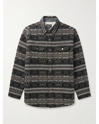 Pendleton - Faux Shearling-lined Cotton-jacquard Overshirt - Lyst