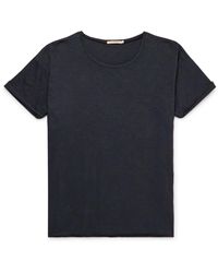 Nudie Jeans Roger Slub Organic Cotton-jersey T-shirt - Blue
