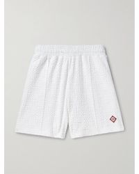 Casablancabrand - Logo-jacquard Straight-leg Cotton-blend Terry Shorts - Lyst