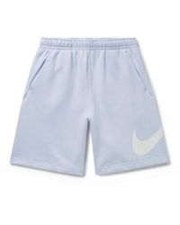 Nike - Sportswear Club Straight-leg Cotton-blend Jersey Shorts - Lyst