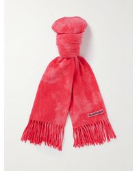 Acne Studios - Sciarpa in lana tie-dye con frange Canada - Lyst