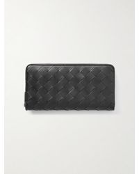 Bottega Veneta - Intrecciato Leather Zip-Around Wallet - Lyst
