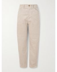 Brunello Cucinelli - Slim-Fit Tapered Cotton-Corduroy Trousers - Lyst