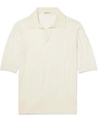AURALEE - Wool And Silk-blend Polo Shirt - Lyst