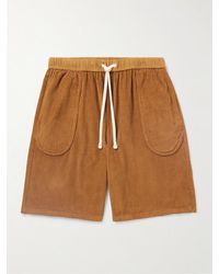 Les Tien - Invert Straight-leg Cotton-corduroy Drawstring Shorts - Lyst