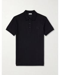 Burberry - Logo-Embroidered Cotton-Piqué Polo Shirt - Lyst