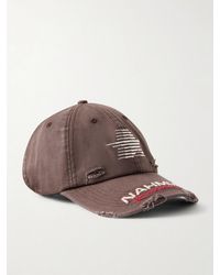 NAHMIAS - Miracle Distressed Logo-Embroidered Cotton-Twill Cap - Lyst