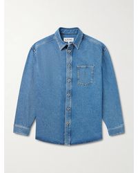 Loewe - Anagram Logo-embroidered Denim Overshirt - Lyst