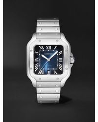Cartier - Santos De Automatic 39.8Mm Interchangeable Steel And Alligator Watch, Ref. No. Wssa0071 - Lyst