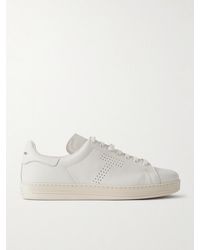 Tom Ford - Warwick Perforated Full-Grain Leather Sneakers - Lyst