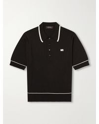 Wales Bonner - Blessings Logo-Embroidered Merino Wool Polo Shirt - Lyst