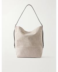 Lemaire - Leather-Trimmed Canvas Tote Bag - Lyst