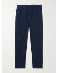 Belstaff - Rally Slim-Fit Straight-Leg Garment-Dyed Cotton-Twill Chinos - Lyst