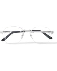 Cartier - Santos De Cartier Rimless D-Frame-Tone Optical Glasses - Lyst