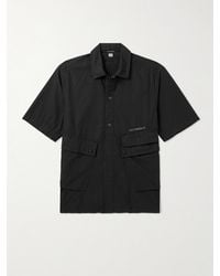 C.P. Company - Camicia in popeline di cotone con logo ricamato - Lyst