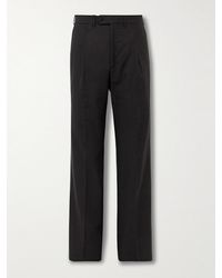 Saman Amel - Straight-Leg Pleated Wool-Blend Suit Trousers - Lyst