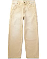 CHERRY LA - Wide-leg Cotton-canvas Trousers - Lyst