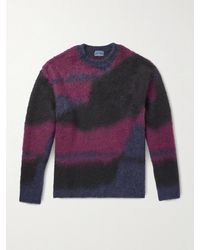 Blue Blue Japan - Dégradé Brushed Jacquard-knit Sweater - Lyst