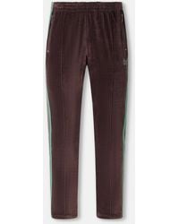 Needles - Bootcut Logo-Embroidered Striped Velour Track Pants - Lyst