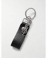 Saint Laurent - Leather And Burnished-Tone Key Fob - Lyst