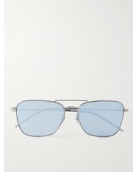 Ray-Ban - Caravan Reverse silberfarbene Sonnenbrille mit eckigem Rahmen - Lyst