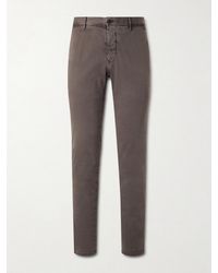 Slowear - Slim-fit Tapered Stretch-cotton Gabardine Trousers - Lyst