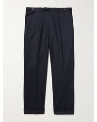 Beams Plus - Ivy Cropped Tapered Brushed Wool-blend Twill Suit Trousers - Lyst