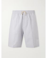 Paul Smith - Straight-Leg Striped Cotton Drawstring Shorts - Lyst