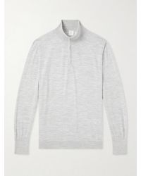 Eleventy - Wool Half-zip Sweater - Lyst