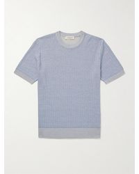 Piacenza 1733 - Silk And Linen-Blend T-Shirt - Lyst