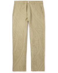Kardo - Thomas Embroidered Cotton And Linen-blend Trousers - Lyst