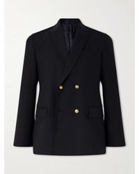 Beams Plus - Double-Breasted Grain De Poudre Wool Blazer - Lyst