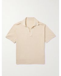 STÒFFA - Mouliné Cotton Polo Shirt - Lyst