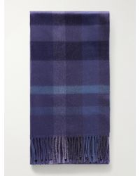 Johnstons of Elgin - Tantallon Fringed Checked Cashmere Scarf - Lyst
