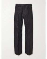 Rick Owens - Geth Straight-leg Organic Cotton-blend Canvas Trousers - Lyst