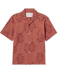 Kardo - Convertible-collar Embroidered Striped Cotton Shirt - Lyst