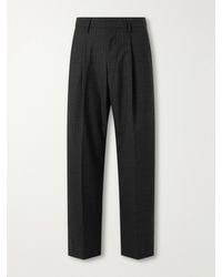 NN07 - Kay 10037 Straight-Leg Pleated Pinstriped Woven Trousers - Lyst