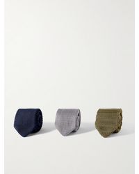MR P. - Set Of Three 7cm Knitted Silk Ties - Lyst