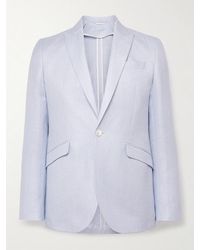 Favourbrook - Slim-Fit Herringbone Linen And Silk-Blend Suit Jacket - Lyst