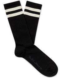 Nudie Jeans - Amundsson Striped Stretch Organic Cotton-blend Socks - Lyst