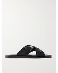 Christian Louboutin - Emircross Leather Sandals - Lyst